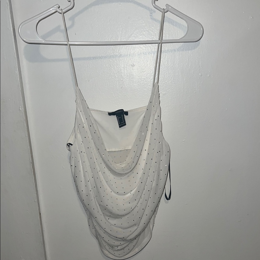 Forever 21 Cream Draped Camisole Blouse